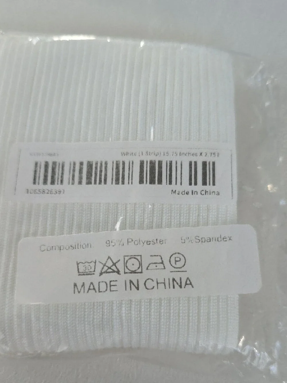 6 Ribbed Knit Cuff Trim Sets in Black, White And Grey Sewing Notions